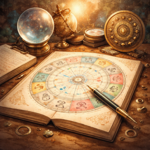 astrologie occidentale – carte du ciel et analyse du thème natal