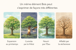 Variations d’expression d’un élément Bois en BaZi selon son environnement